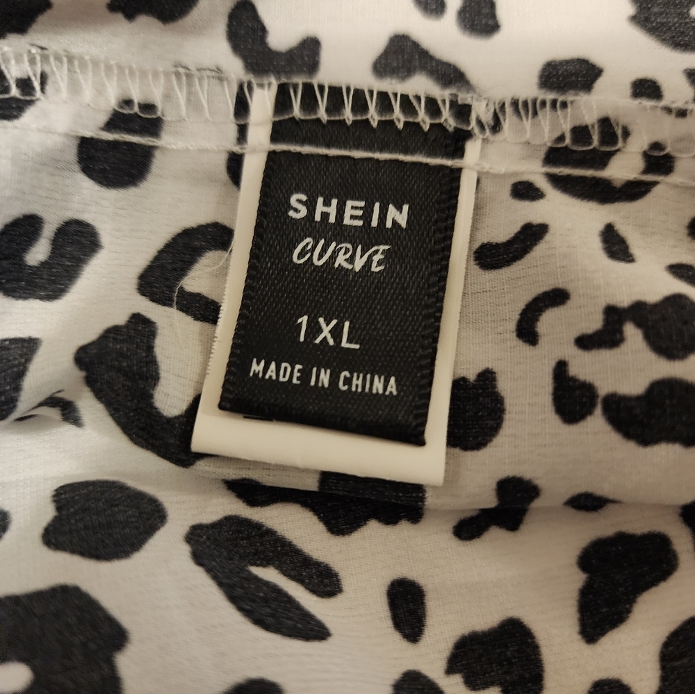 SHEIN Women's Leopard Print Colorblock Dress - Picture 10 of 11